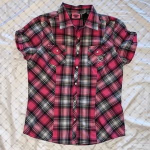 Harley Davidson Button Up Short Sleeve Shirt